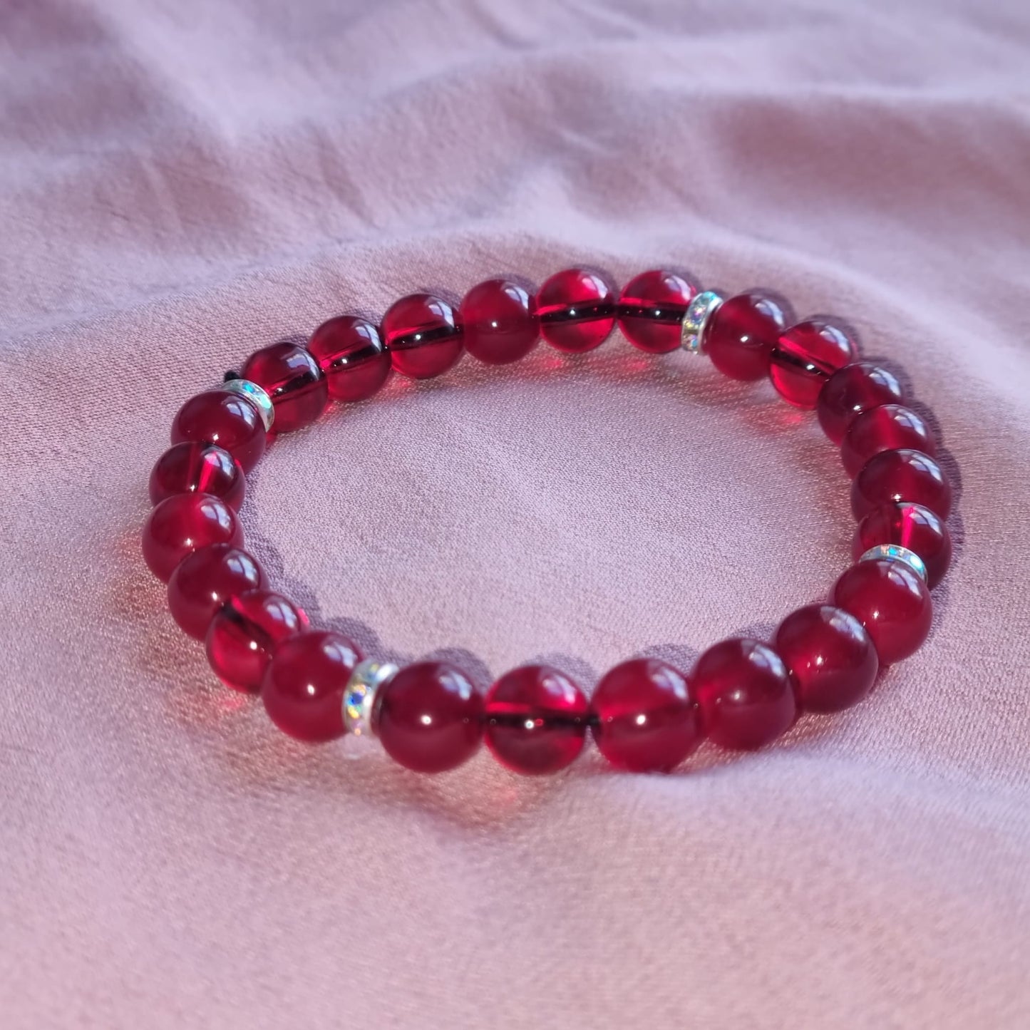 Crystal glass bracelet