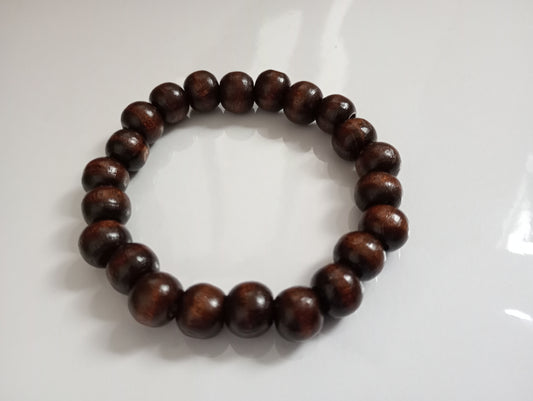 Wooded beads bracelet