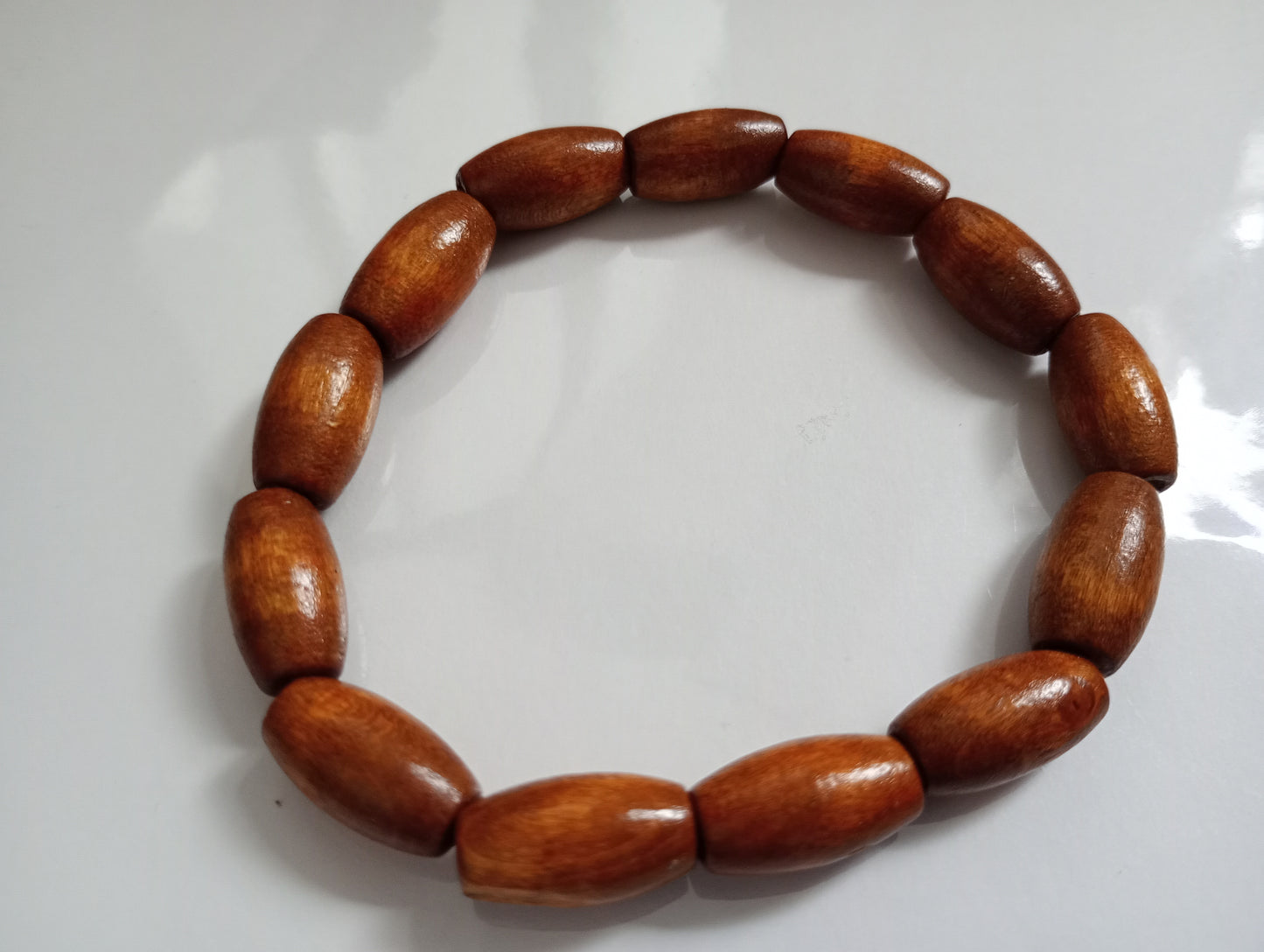 Wooden beaded bracelet