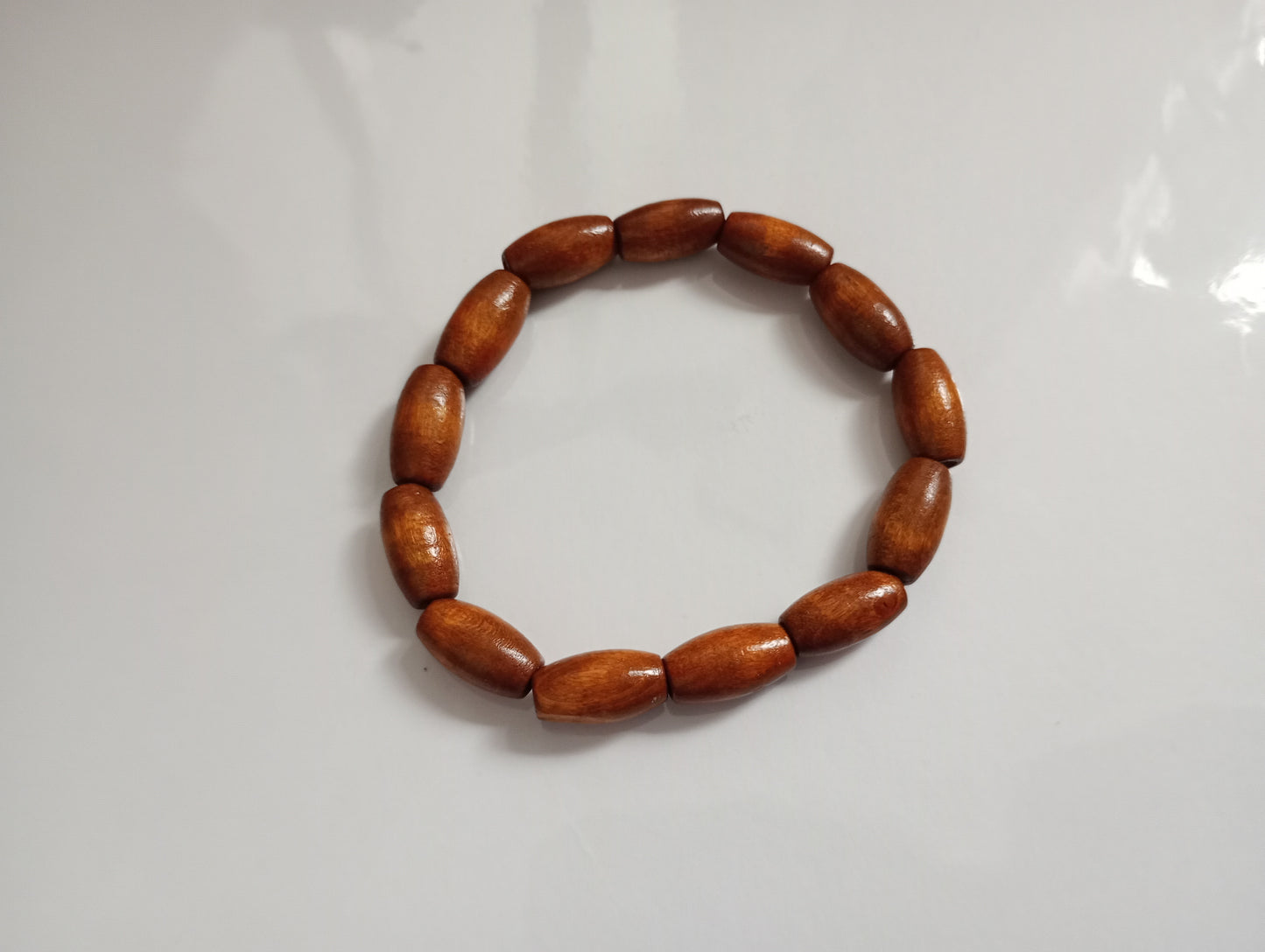 Wooden beaded bracelet