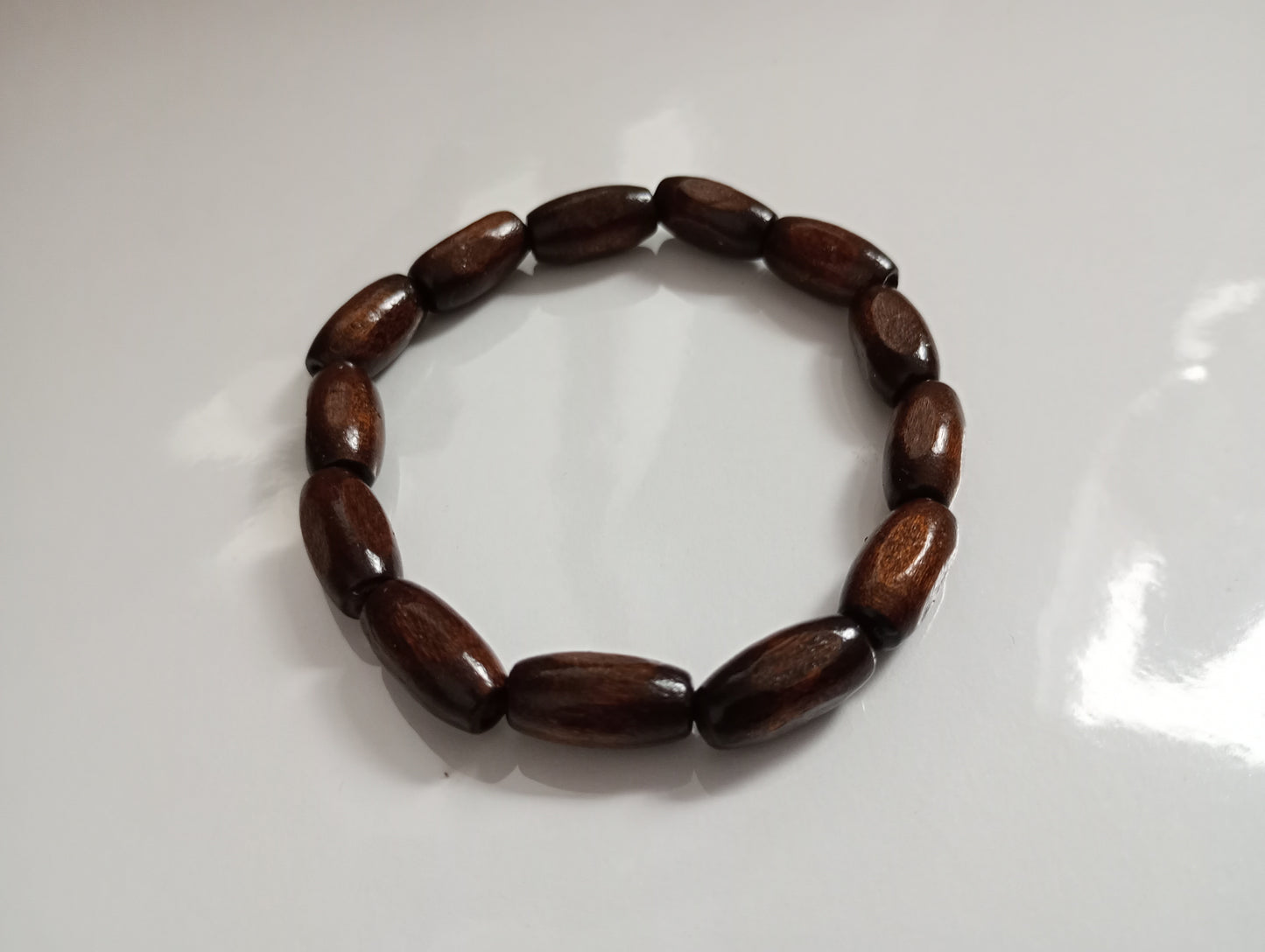 Wooden beaded bracelet