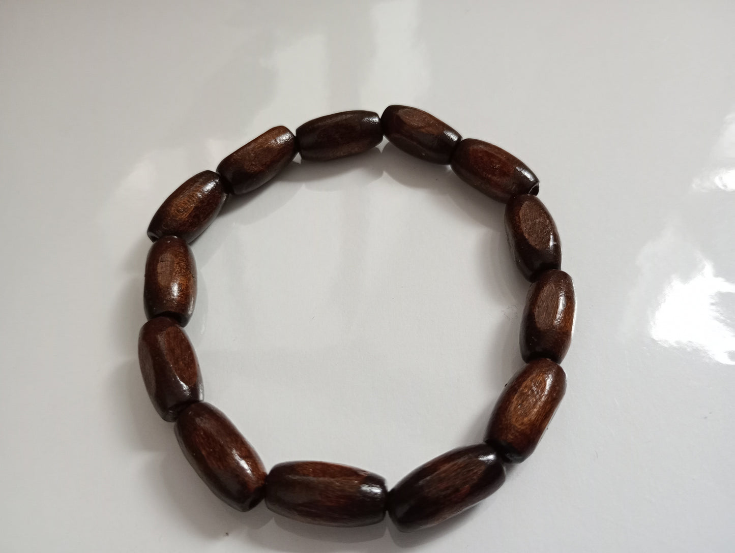 Wooden beaded bracelet