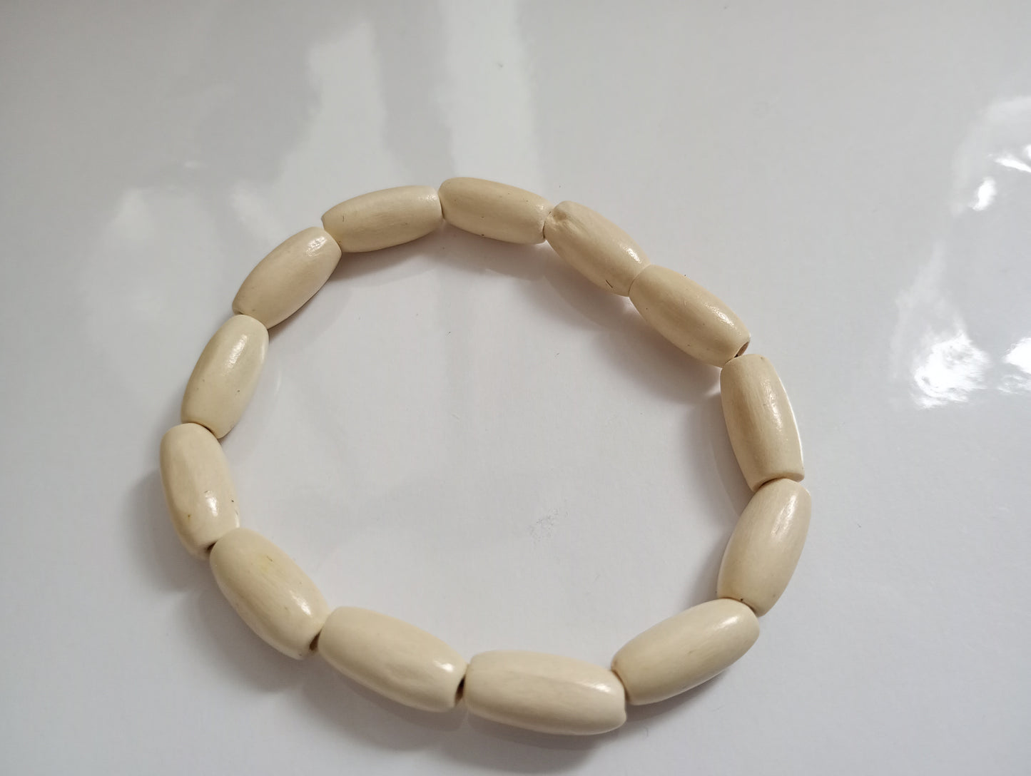 Wooden beaded bracelet